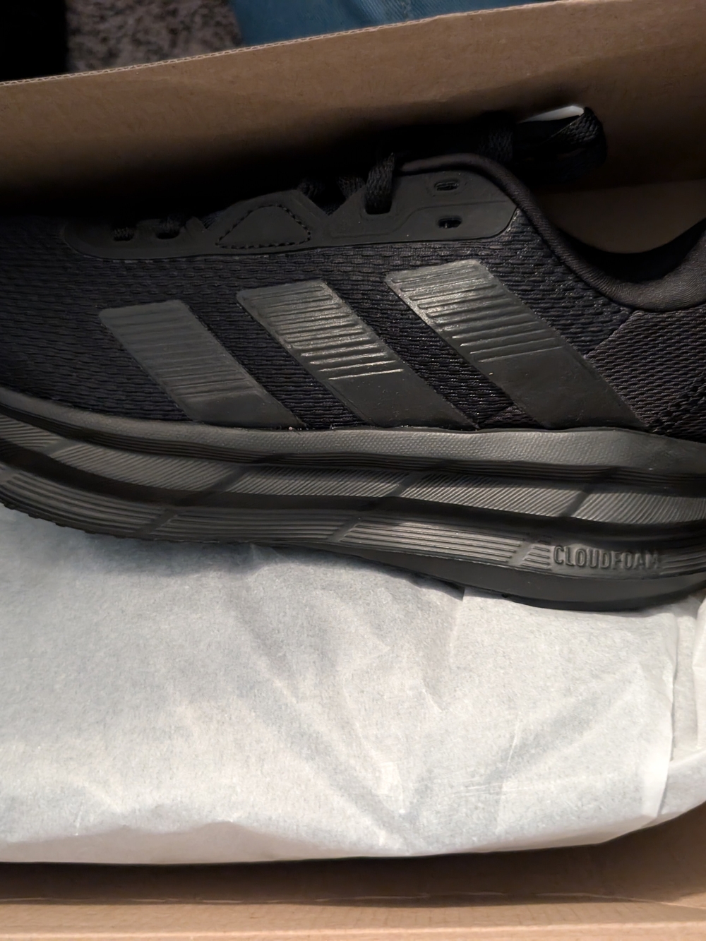 Adidas Woman's Black Cloudfoam Running Shoes